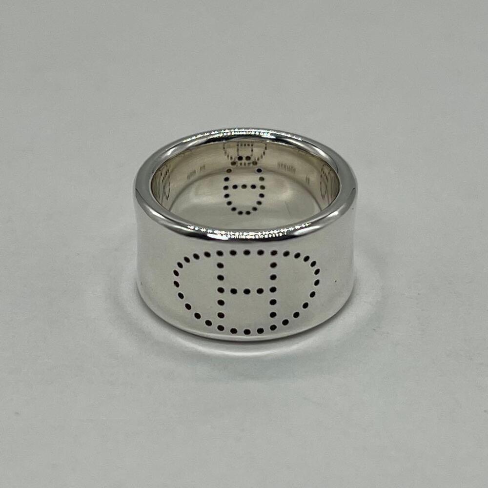 Hermes Eclipse Ribbon Ring Notation Size 48 Ag925 - image 1